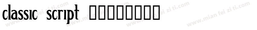 classic script 明年字体转换
